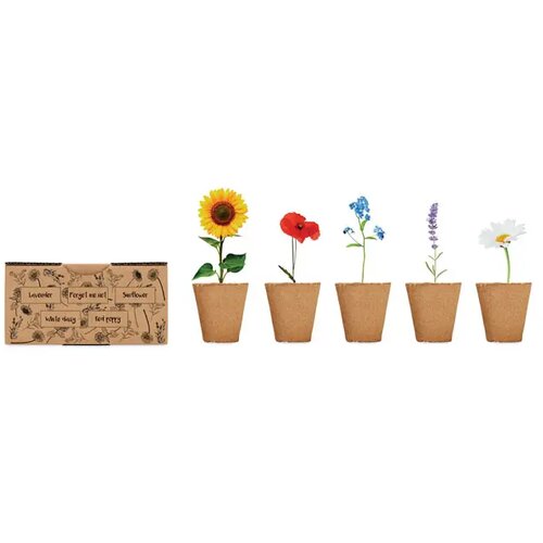 Kweetset met bloemen of salade Beige
