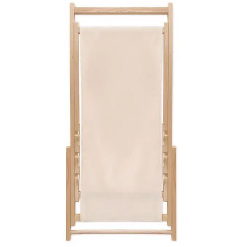Houten strandstoel Beige