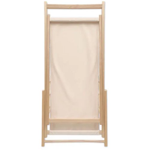 Houten strandstoel Beige