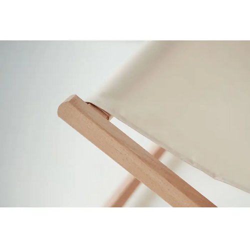 Houten strandstoel Beige