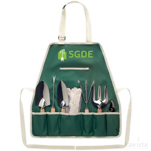 Tuingereedschap in schort Greenhands groen