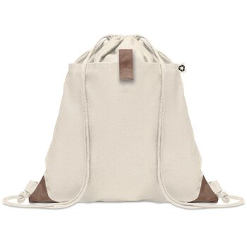Trekkoord rugzak Panda bag beige