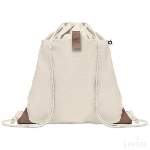 Trekkoord rugzak Panda bag beige
