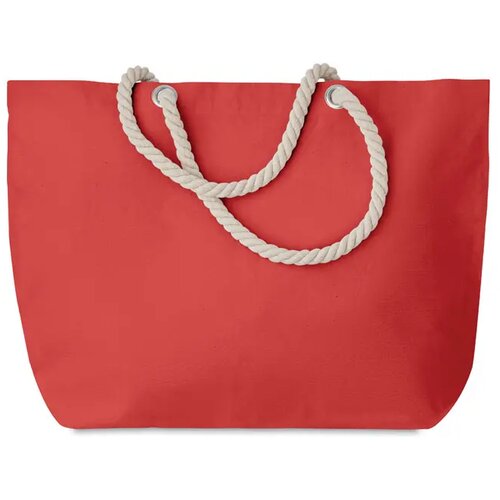Strandtas met koord Menorca rood
