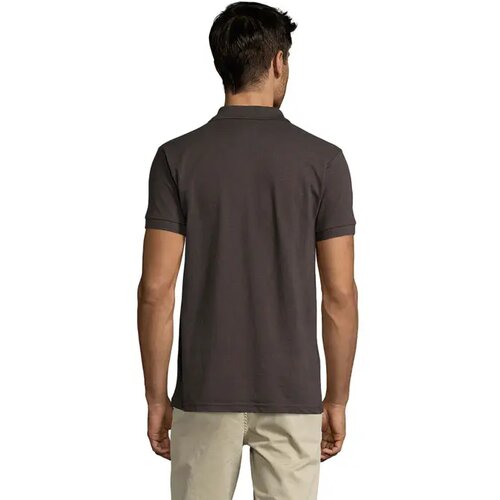 Prime heren polo 200g Prime men donker grijs