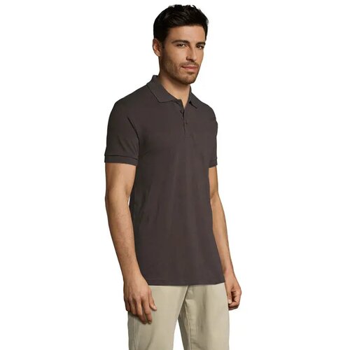 Prime heren polo 200g Prime men donker grijs