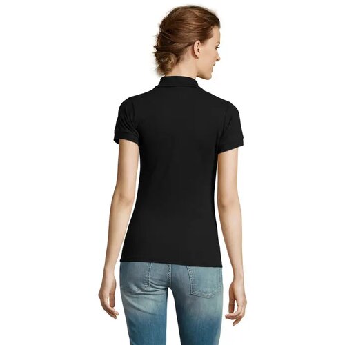 Prime dames polo200g Prime women zwart