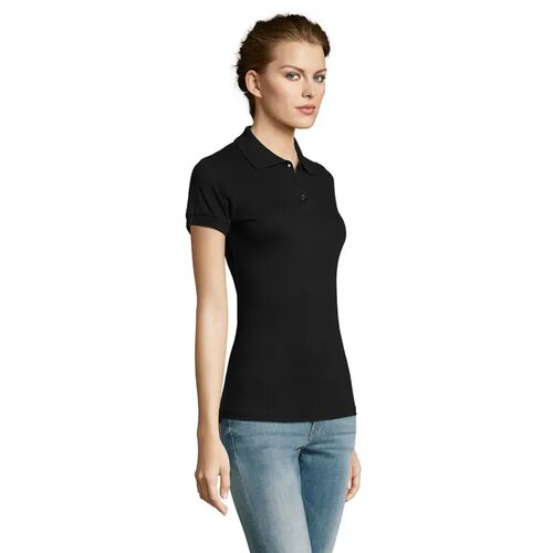 Prime dames polo200g Prime women zwart