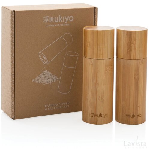 Ukiyo bamboe zout- en pepermolenset bruin