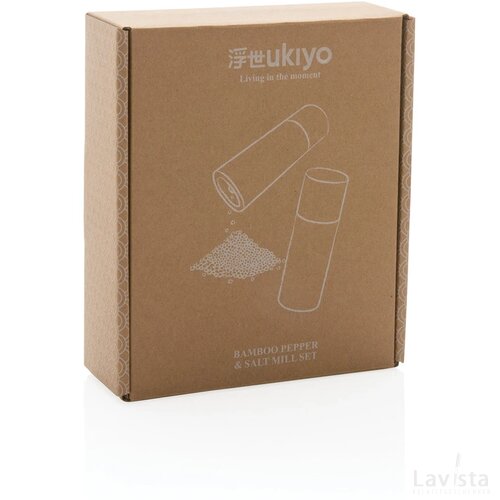 Ukiyo bamboe zout- en pepermolenset bruin