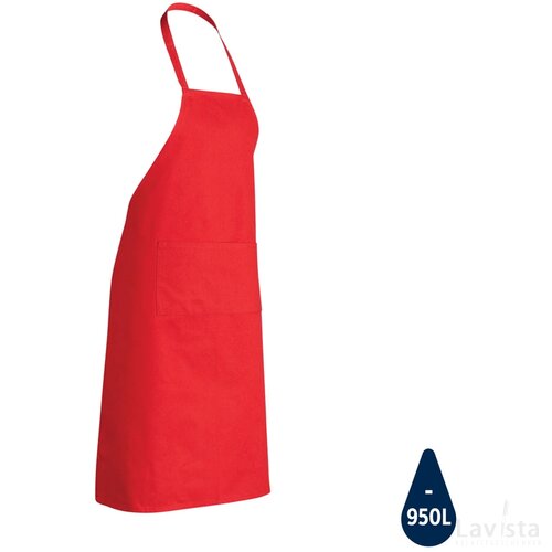 Impact AWARE™ gerecycled katoenen schort 180gr rood