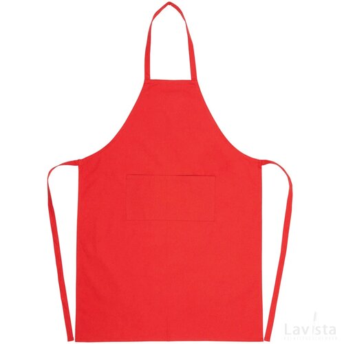 Impact AWARE™ gerecycled katoenen schort 180gr rood