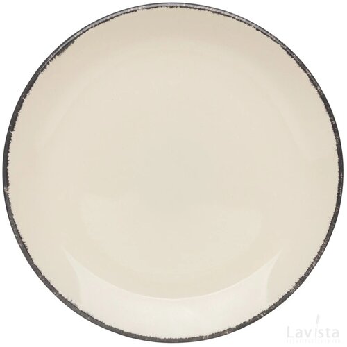 Ukiyo dinerborden set van 2 wit, zwart