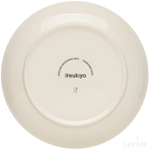 Ukiyo dinerborden set van 2 wit, zwart