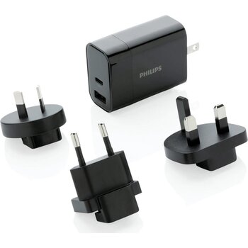 Philips 30W ultra snelle reisadapter set zwart