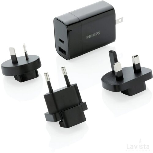 Philips 30W ultra snelle reisadapter set zwart
