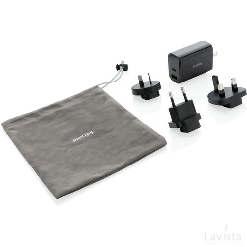 Philips 30W ultra snelle reisadapter set zwart