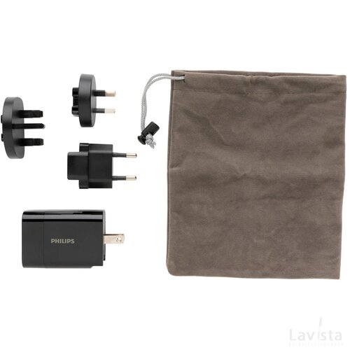 Philips 30W ultra snelle reisadapter set zwart