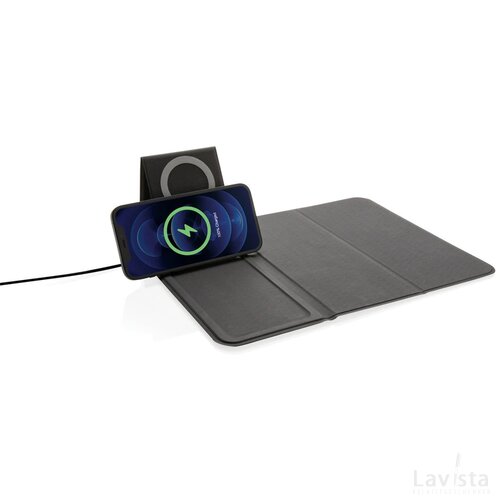Artic magnetische 10W muismat met draadloos opladen zwart