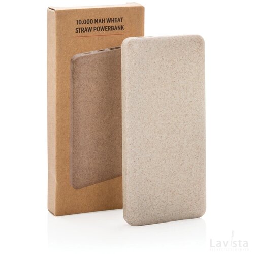 Powerbank 10.000 mAh tarwevezel khaki