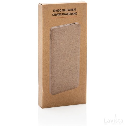 Powerbank 10.000 mAh tarwevezel khaki