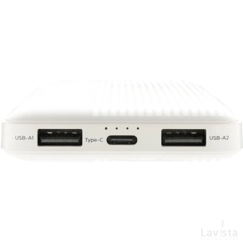 Philips 10.000 mAh platte powerbank wit