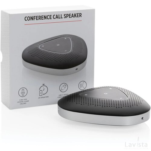 Conference call speaker zwart