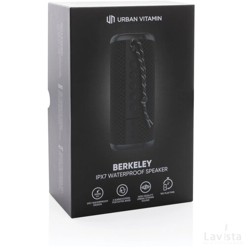 Urban Vitamin Berkeley IPX7 draadloze 10W luidspreker zwart