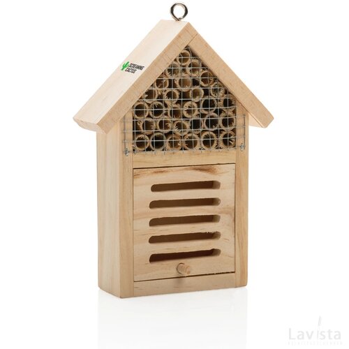 Klein insectenhotel bruin