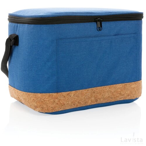 Impact AWARE™ XL RPET two tone koeltas met kurken detail blauw