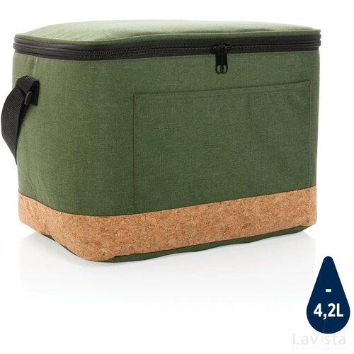 Impact AWARE™ XL RPET two tone koeltas met kurken detail groen