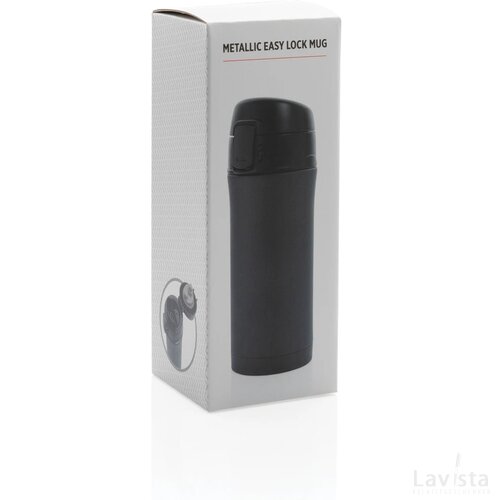 Metallic easy lock lekvrije vacuüm mok zwart