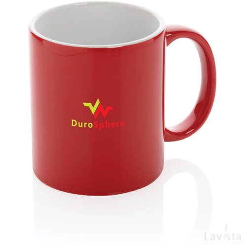 Keramische classic mok 350 ml rood