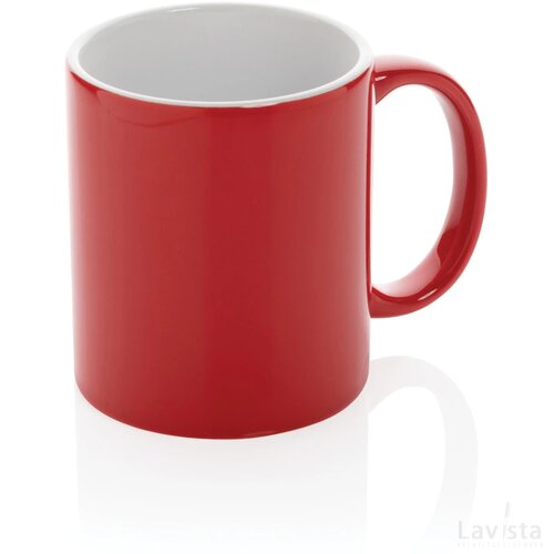 Keramische classic mok 350 ml rood
