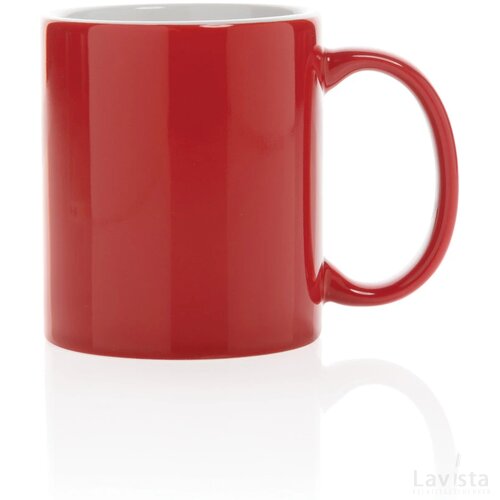 Keramische classic mok 350 ml rood