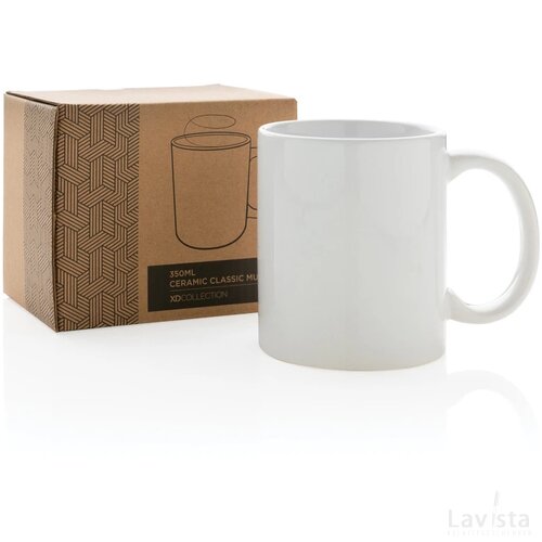 Keramische classic mok 350 ml wit, wit