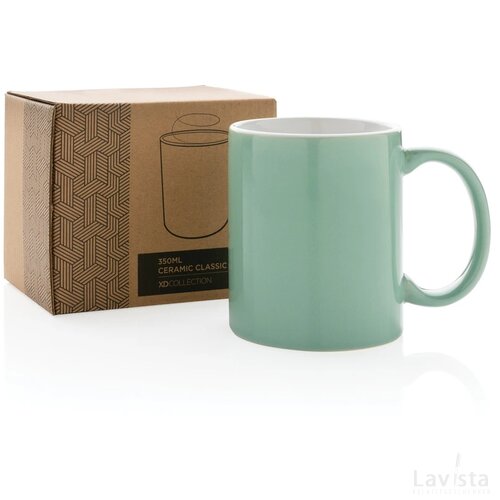 Keramische classic mok 350 ml groen