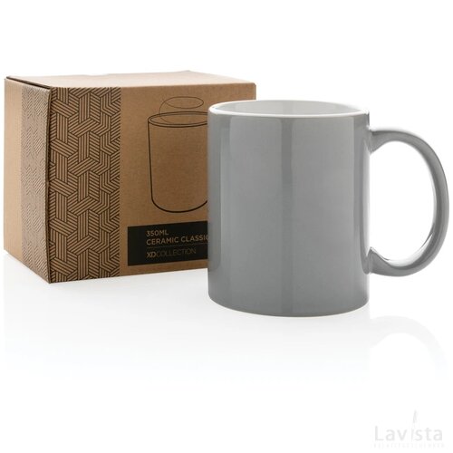 Keramische classic mok 350 ml grijs