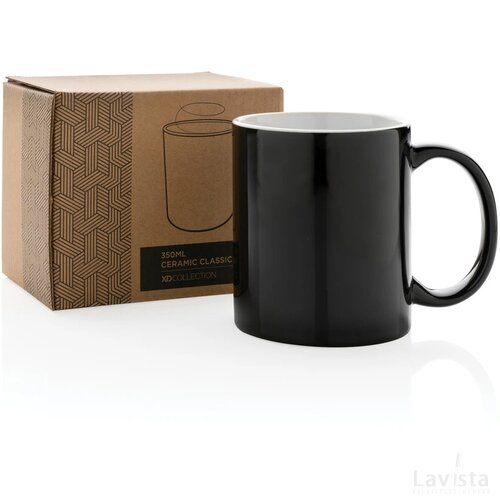 Keramische classic mok 350 ml zwart