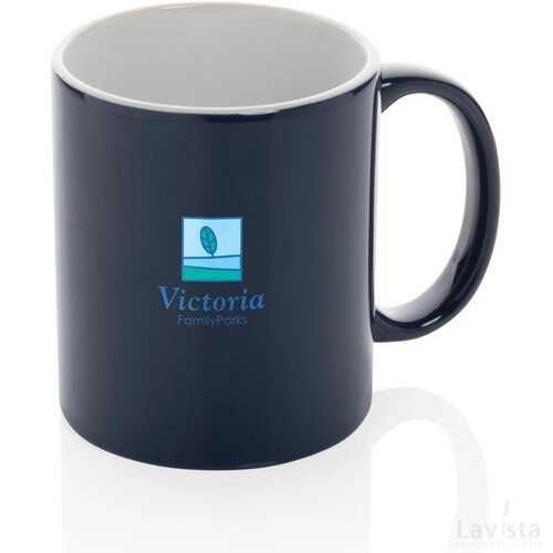 Keramische classic mok 350 ml donkerblauw