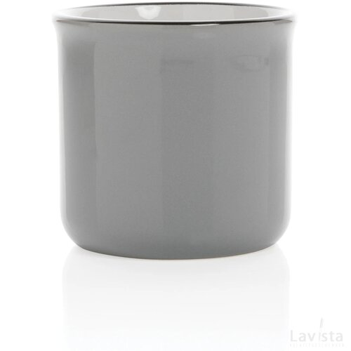 Vintage keramische mok 280 ml grijs