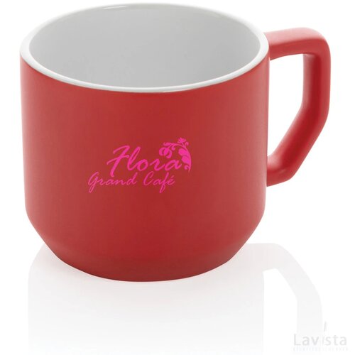 Keramische moderne mok 350 ml rood
