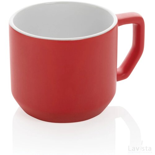 Keramische moderne mok 350 ml rood