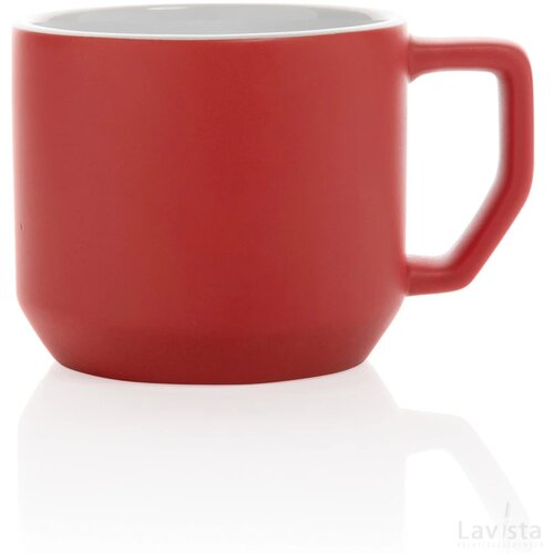 Keramische moderne mok 350 ml rood