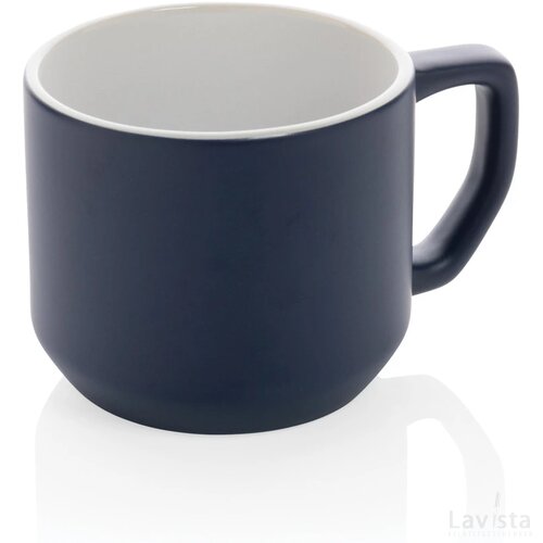 Keramische moderne mok 350 ml donkerblauw