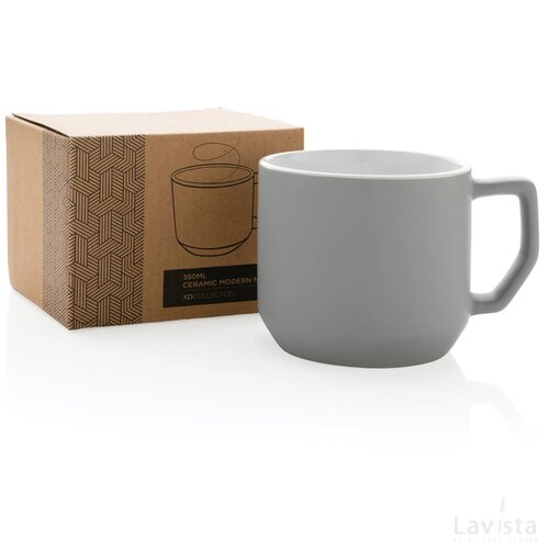 Keramische moderne mok 350 ml grijs