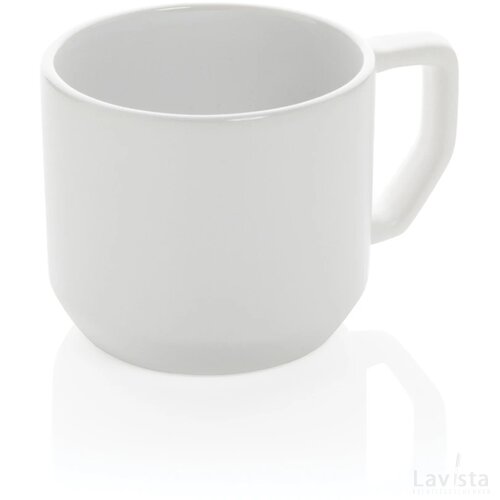 Keramische moderne mok 350 ml wit, wit