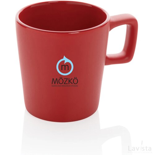 Keramische moderne koffiemok 300 ml rood