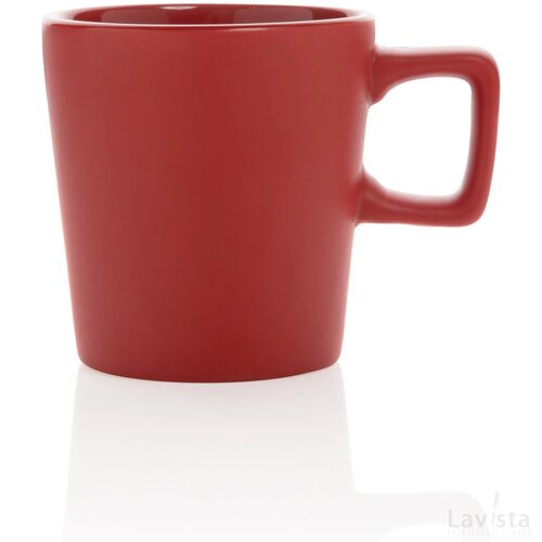 Keramische moderne koffiemok 300 ml rood