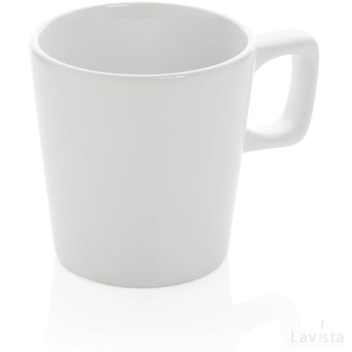 Keramische moderne koffiemok 300 ml wit, wit